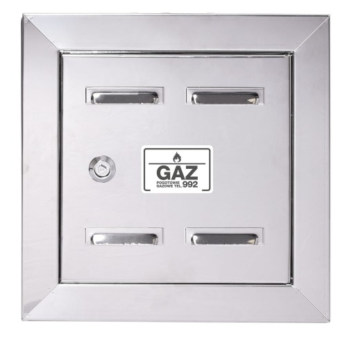 Drzwiczki gazowe 20x20 nierdzewne połysk