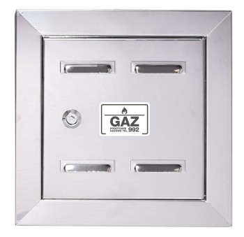 Drzwiczki gazowe 25x25 nierdzewne połysk