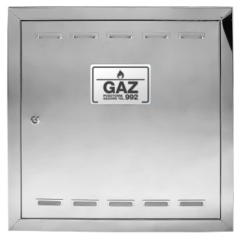 Drzwiczki gazowe 90x90 nierdzewne połysk