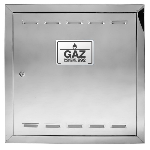 Drzwiczki gazowe 100x100 nierdzewne połysk