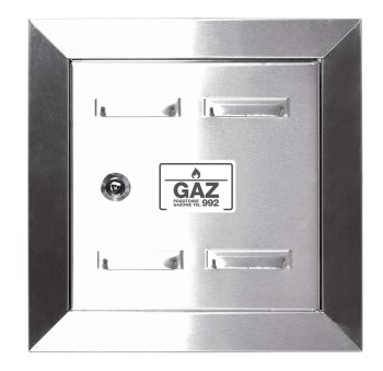 Drzwiczki gazowe 25x25 nierdzewne szczotkowane