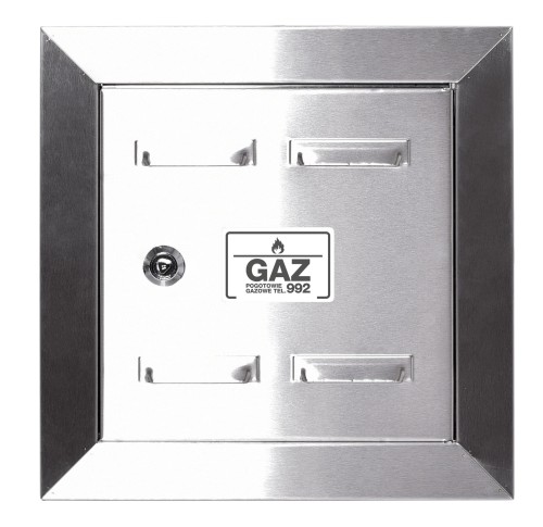 Drzwiczki gazowe 25x25 nierdzewne szczotkowane