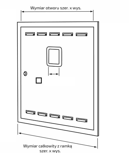Drzwiczki gazowe 70x70 nierdzewne szczotkowane