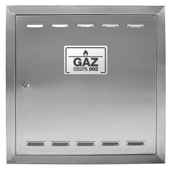 Drzwiczki gazowe 80x80 nierdzewne szczotkowane