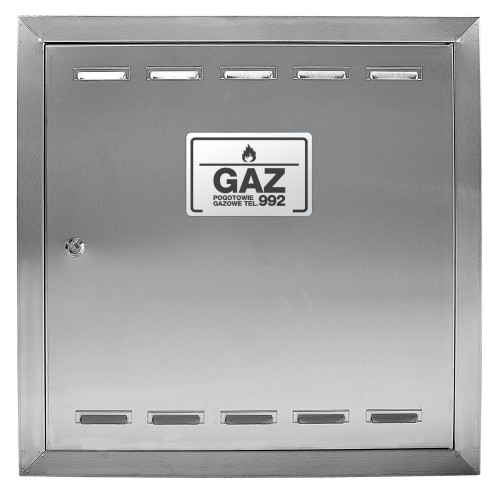 Drzwiczki gazowe 100x100 nierdzewne szczotkowane