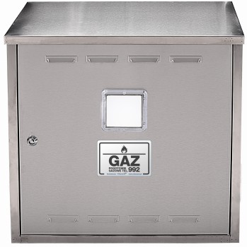 Szafka gazowa 100x100x25 nierdzewna szlifowana, bez pleców , z okienkiem