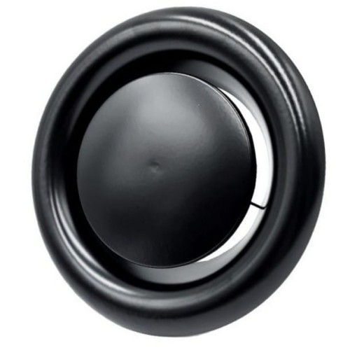 Anemostat wywiewny z ramką fi 150 czarny