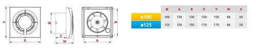 Wentylator łazienkowy Awenta Fabio 125 Timer