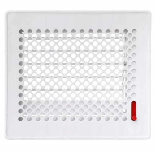 Kratka kominkowa 325x170 Trend z ruchomą żaluzją biała