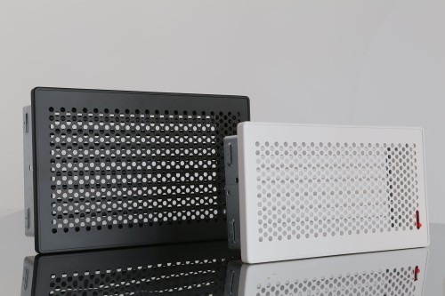 Kratka kominkowa 450x220 Trend z ruchomą żaluzją biała