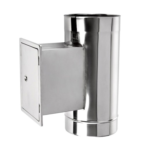 Wyczystka kominowa fi 150 z drzwiczkami 14x21 kwasoodporna