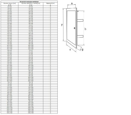 Drzwiczki rewizyjne 35x45 czarne zamek