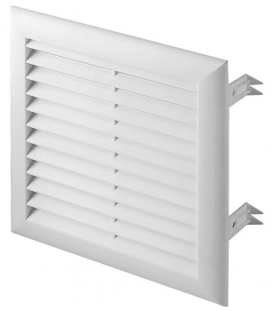 Kratka wentylacyjna Express T101 14x14 biała skośna z siatką