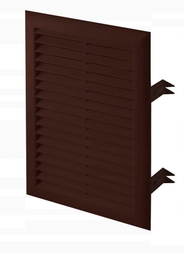 Kratka wentylacyjna Express T103br 14x21 brązowa skośna z siatką