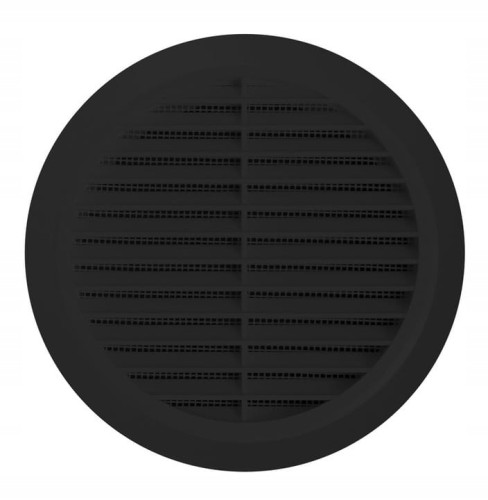 Kratka wentylacyjna Classic T30 fi 100 czarna skośna z siatką