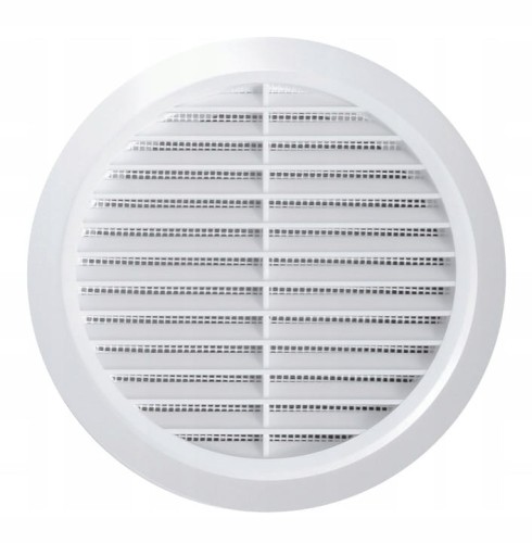 Kratka wentylacyjna Classic T32 fi 125 biała skośna z siatką