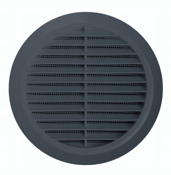 Kratka wentylacyjna Classic T32gr fi 125 grafit skośna z siatką