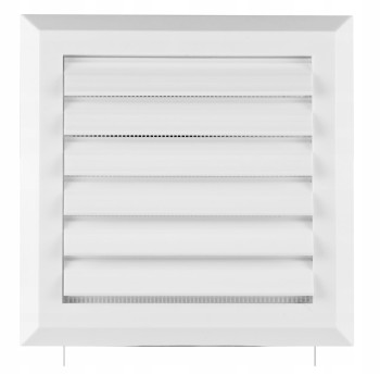 Kratka wentylacyjna Plus T37 14x14 biała z zamykana żaluzją
