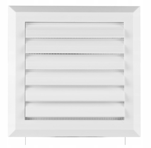 Kratka wentylacyjna Plus T37 14x14 biała z zamykana żaluzją