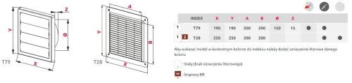 Kratka wentylacyjna grawitacyjna Special T79 fi 150 czarna