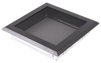 Kratka kominkowa STANDARD 16x16 czarny mat