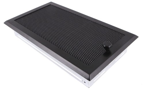 Kratka kominkowa Standard 16x32 z żaluzją czarny mat