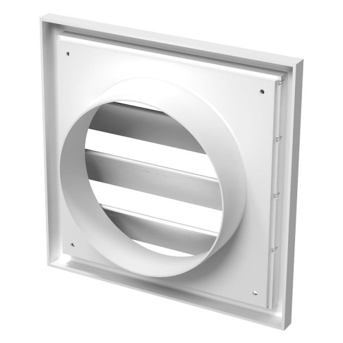 Żaluzja grawitacyjna ścienna WP MV fi 125 biała