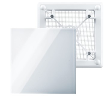 Kratka wentylacyjna Ventika Kliq FP 180 Glass  White