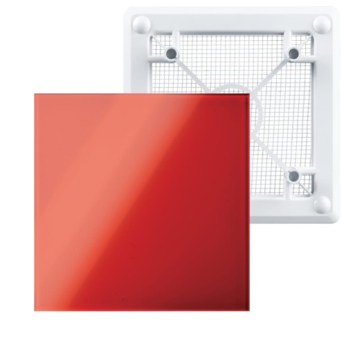 Kratka wentylacyjna Ventika Kliq FP 180 Glass  Red