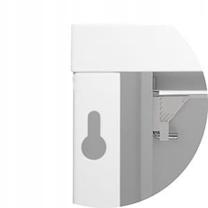 Szafka na zawór gazowy 25x25x20 biała, bez pleców