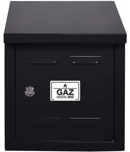 Szafka na zawór gazowy 25x25x15 czarna, bez pleców