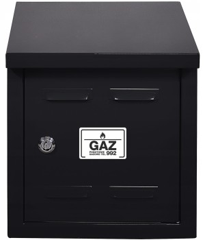Szafka na zawór gazowy 30x30x15 czarna, bez pleców