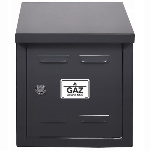 Szafka na zawór gazowy 25x25x15 grafitowa, bez pleców