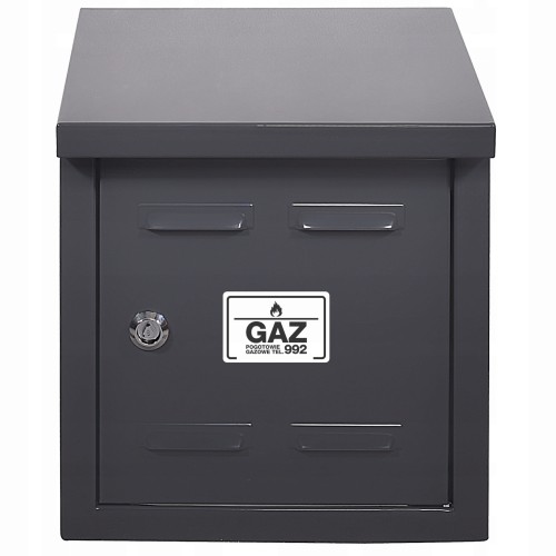 Szafka na zawór gazowy 30x30x30 grafitowa, bez pleców