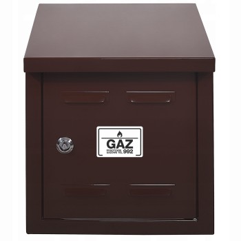 Szafka na zawór gazowy 25x30x20 brązowa, bez pleców
