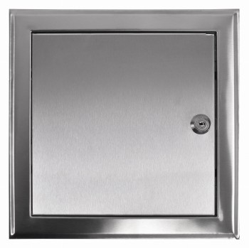 Drzwiczki rewizyjne 30x30 nierdzewne szczotkowane zamek