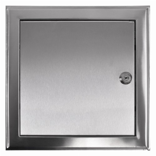 Drzwiczki rewizyjne 30x30 nierdzewne szczotkowane zamek