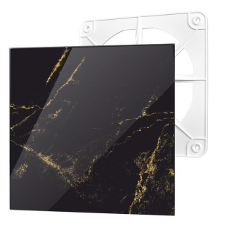 Kratka wentylacyjna dRim panel szklany czarno-złoty marmur