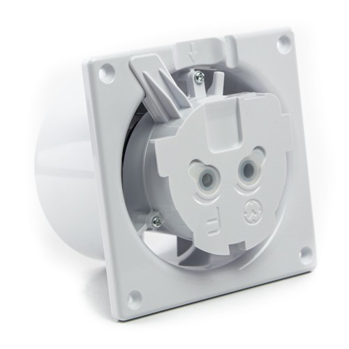 Wentylator łazienkowy airRoxy dRim fi 100 Higrostat Szklany Biały mat