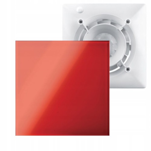Wentylator łazienkowy KLIQ SUPREME 100 Timer Glass Red