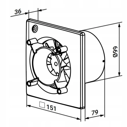 Wentylator łazienkowy KLIQ SUPREME 100 Timer Hi-Fi