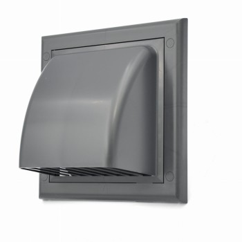 Kratka wentylacyjna z zaworem zwrotnym fi 125 grafitowy