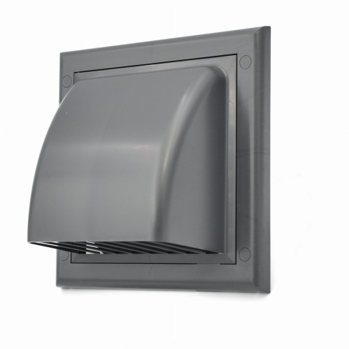 Kratka wentylacyjna z zaworem zwrotnym fi 125 grafitowy