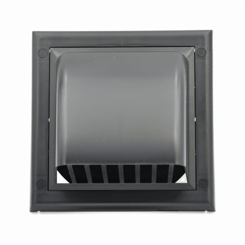 Kratka wentylacyjna z zaworem zwrotnym fi 100 czarny