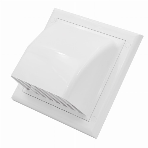Kratka wentylacyjna z zaworem zwrotnym fi 125 biały