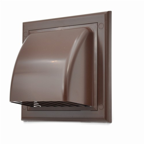 Kratka wentylacyjna z zaworem zwrotnym fi 125 brązowy