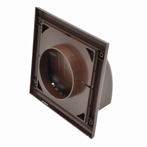 Kratka wentylacyjna z zaworem zwrotnym fi 125 brązowy