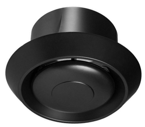 Anemostat sufitowy uniwersalny AN2 fi 125 czarny