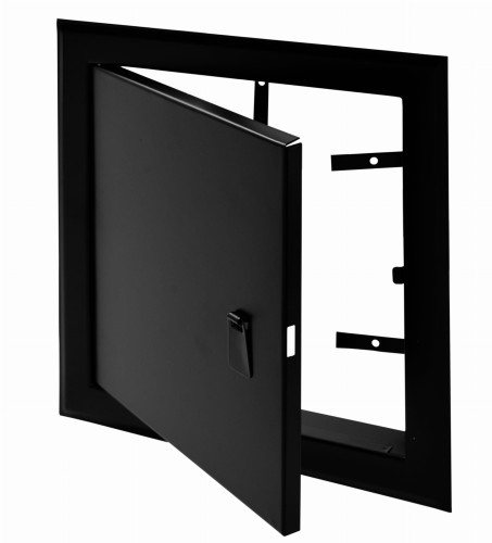 Drzwiczki rewizyjne 15x15 czarne matowe uchwyt