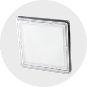 Drzwiczki gazowe 80x80 białe PCV